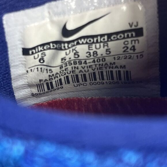 Nike Womens Sz 6 Roshe NM Flyknit Rio QS Blue Running Shoes 835894-400 - Picture 10 of 10